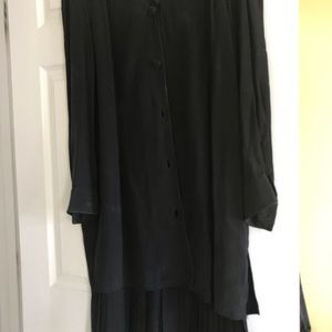 Tailor made after 5 dress black  silk size 12